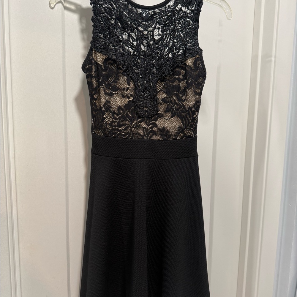 Windsor Black Lace Mini Dress